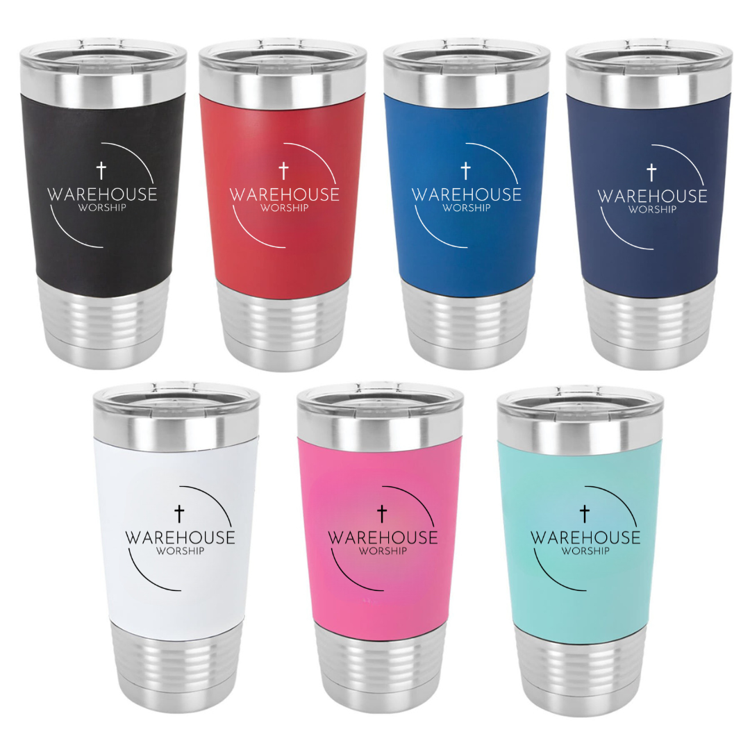 Stylish Hydration: 20 oz Stainless Steel Tumbler with Silicone Wrap