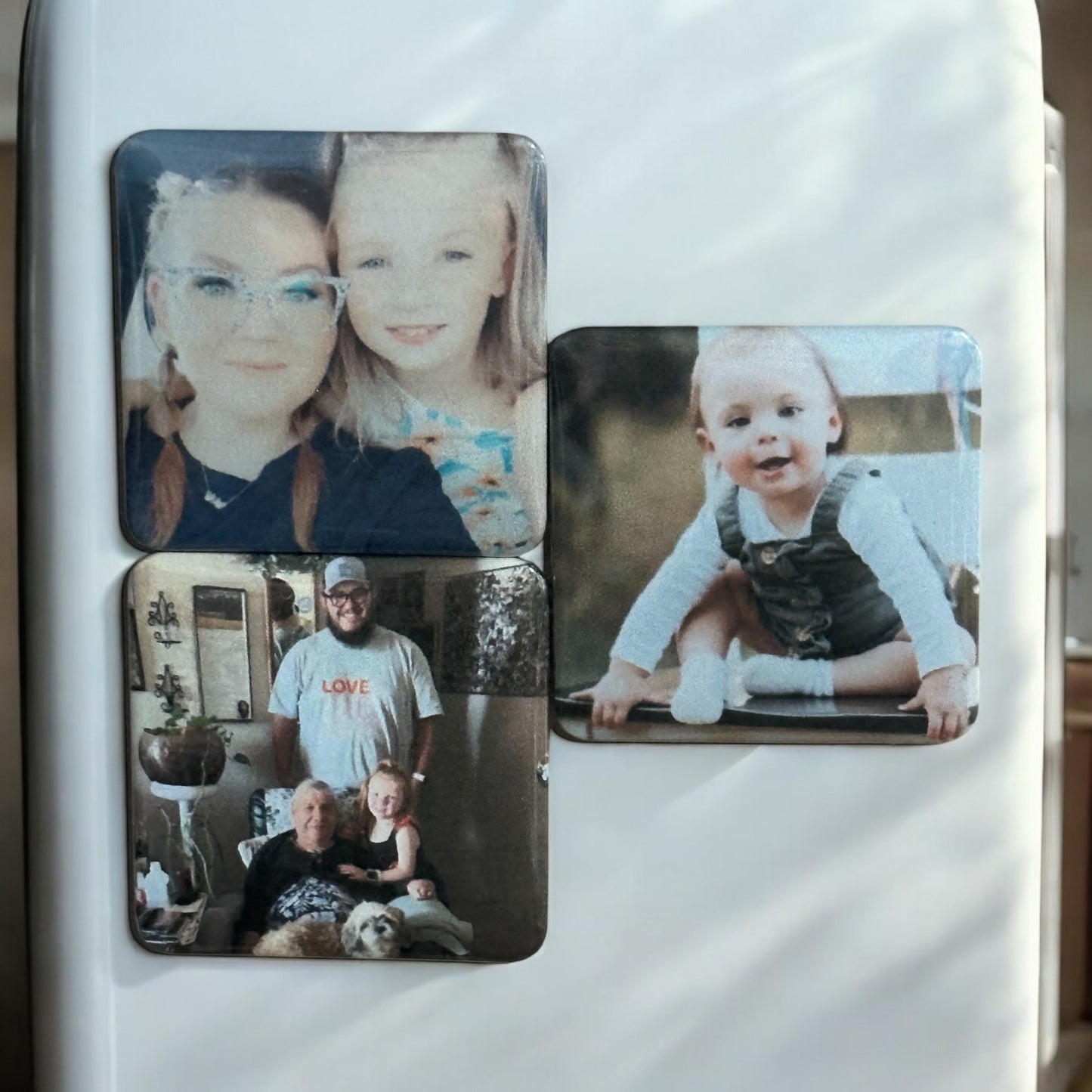 Custom 2x2 Square Photo Magnets - Set of 3 to 10
