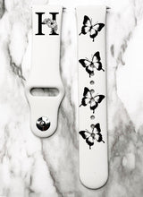 Load image into Gallery viewer, Butterflies Silicone Smart Watch Band Natural Engrave
